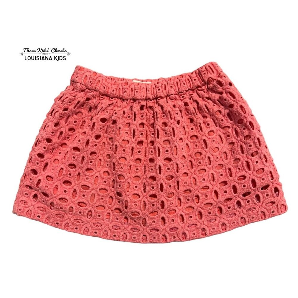 Crewcuts 2Y Coral Eyelet Skirt